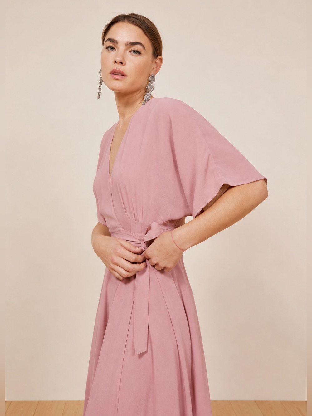 New! Winslow Pink Wrap Maxi Dress with Side Slit 🌸 Small NWT! - Picture 5 of 15